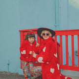 Queen Of Hearts Mini Coat Ruby