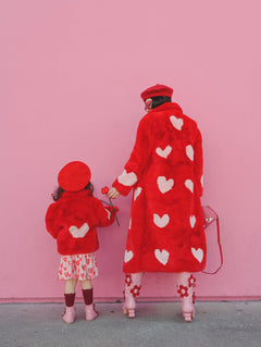 Queen Of Hearts Mini Coat Ruby