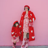 Queen Of Hearts Mini Coat Ruby