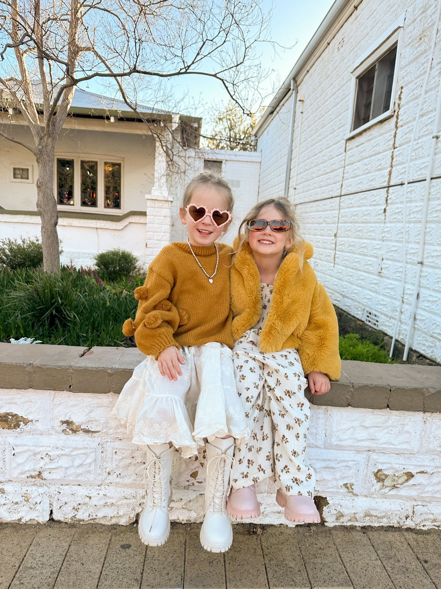 Kids Knee High Boots Chalk - Mode & Affaire