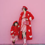 Queen Of Hearts Mini Coat Ruby