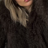Evangelista Mongolian Fur Shrug Jacket