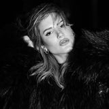 Elodie Cropped Fur Jacket in Onyx