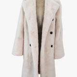 Willow Faux Fur Coat in Créme