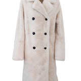 Willow Faux Fur Coat in Créme
