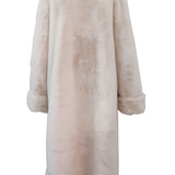 Willow Faux Fur Coat in Créme