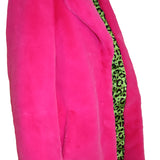 Luinluland X M&A Artificial Fur Coat in Neon Pink