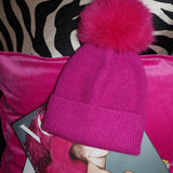 Après Shocking Pink Pom Pom Beanie
