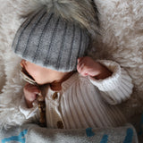 Amelie Baby Angora Beanie Silver Fox