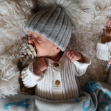 Amelie Baby Angora Beanie Silver Fox