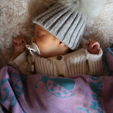 Amelie Baby Angora Beanie Silver Fox