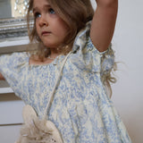 Mila Girls Floral Summer Dress in Bluebell