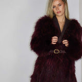 Exotique Long Coat Merlot