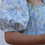 Mila Girls Floral Summer Dress in Bluebell