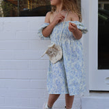 Mila Girls Floral Summer Dress in Bluebell