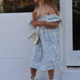 Mila Girls Floral Summer Dress in Bluebell