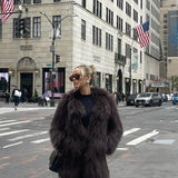 One More Dance Fur Coat in Cocoa