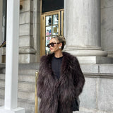 One More Dance Fur Coat in Cocoa