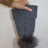 Après Cashmere Beanie with Pom Pom Oxford
