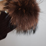 Après Angora Beanie Hat With Pom Pom in Cocoa