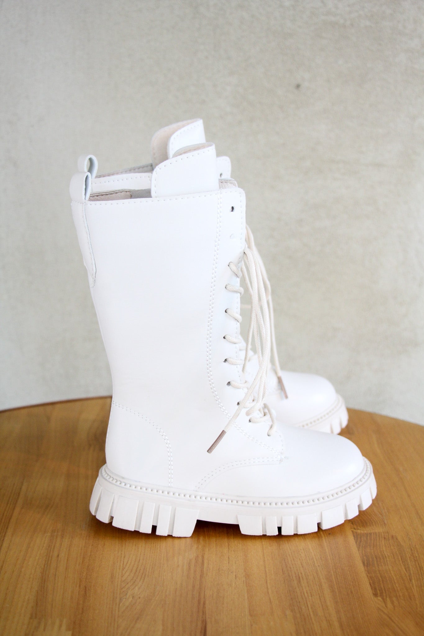 Kids Knee High Boots Chalk - Mode & Affaire