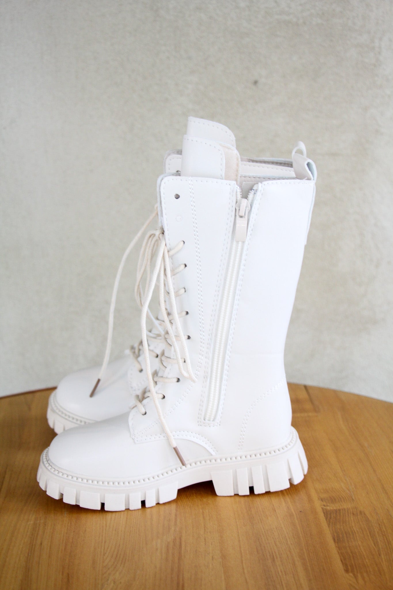 Kids Knee High Boots Chalk - Mode & Affaire