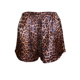 Into The Wild Satin Shorts Leopard