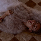 Plume Feather Jacket in Blush