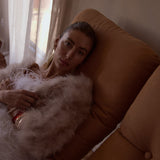 Plume Feather Jacket in Blush