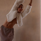Macie Faux Fur Jacket in Snow