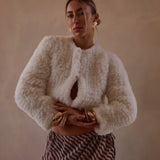 Macie Faux Fur Jacket in Snow