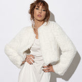 Macie Faux Fur Jacket in Snow