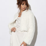 Macie Faux Fur Jacket in Snow