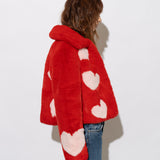 Queen Of Hearts Cropped Jacket Ruby