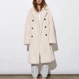 Willow Faux Fur Coat in Créme