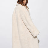 Willow Faux Fur Coat in Créme