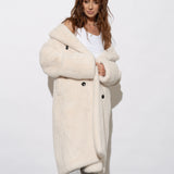 Willow Faux Fur Coat in Créme