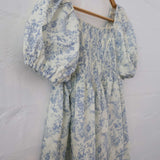 Mila Girls Floral Summer Dress in Bluebell