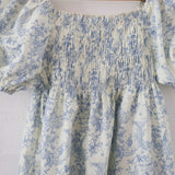 Mila Girls Floral Summer Dress in Bluebell