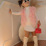 Kids Knee High Boots Chalk - Mode & Affaire
