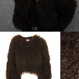 Evangelista Mongolian Fur Shrug Jacket