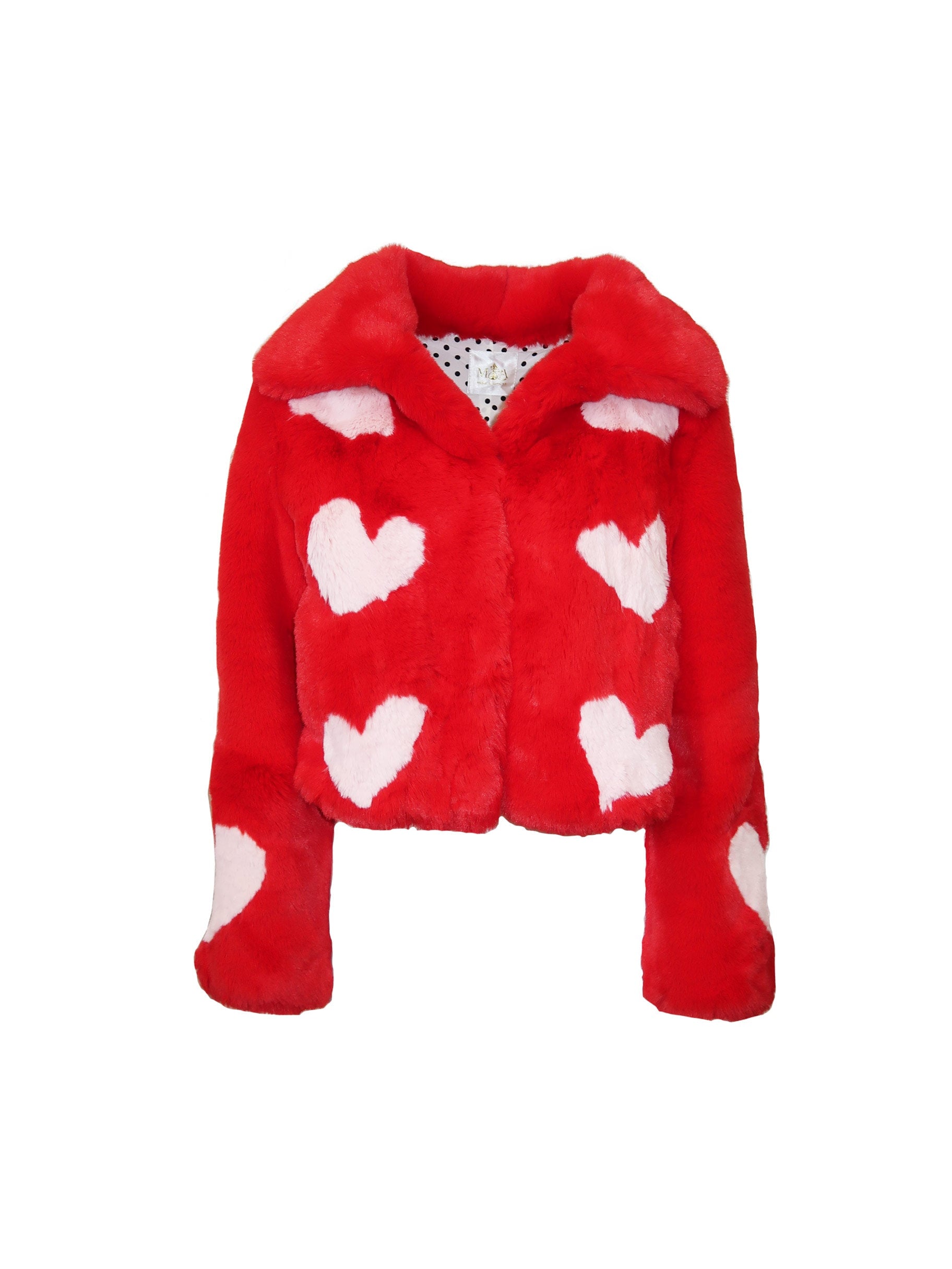 Queen Of Hearts Reverse Cropped Coat - Mode & Affaire