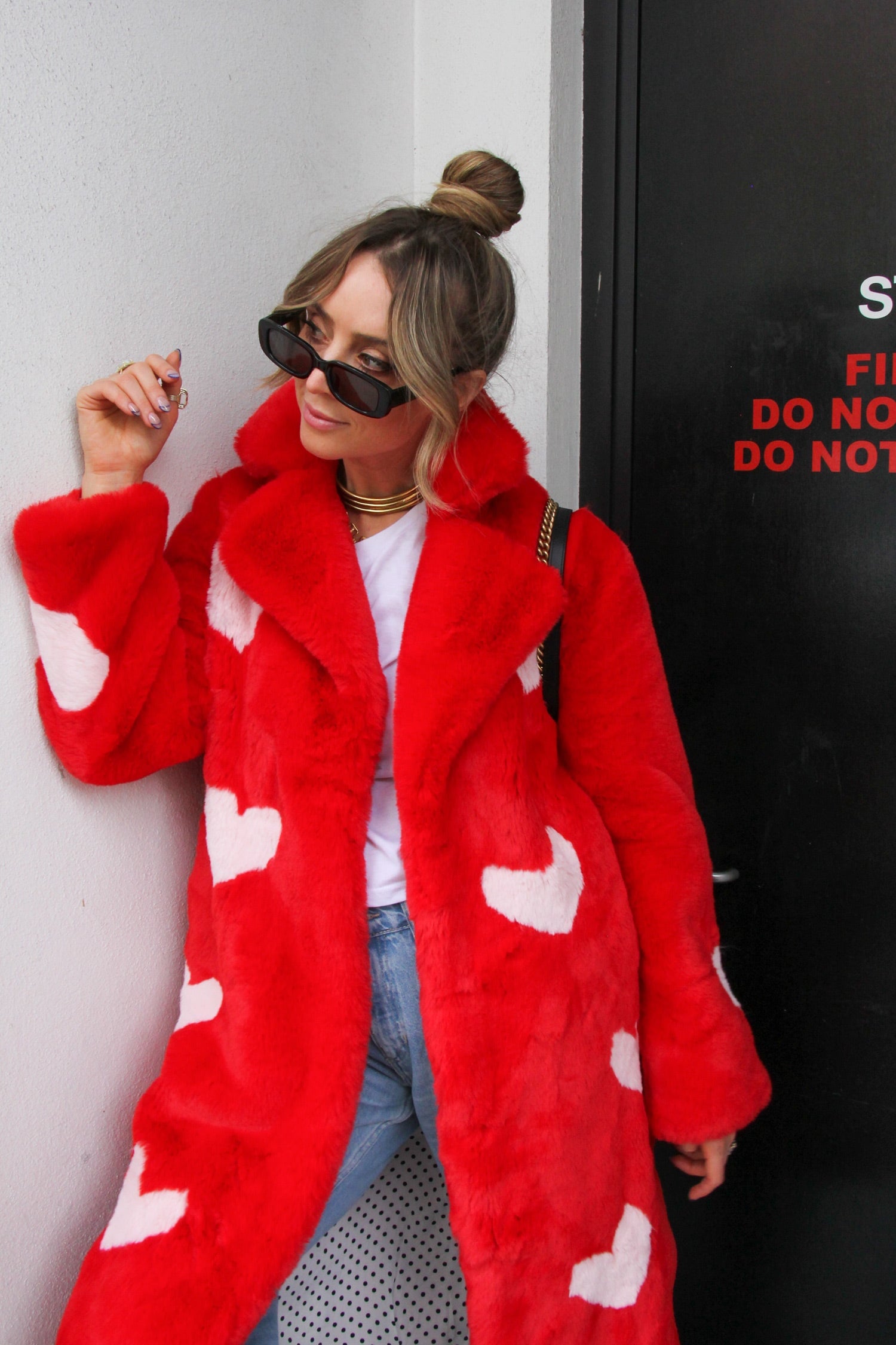 Queen Of Hearts Faux Coat Reverse - Mode & Affaire