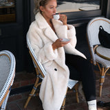 Willow Faux Fur Coat in Créme
