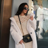 Willow Faux Fur Coat in Créme