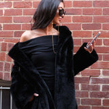 Willow Black Faux Fur Coat