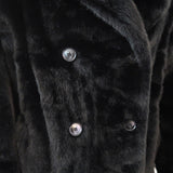 Willow Black Faux Fur Coat
