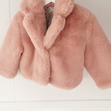 Mini Astrid Faux Coat in Petal - Mode & Affaire
