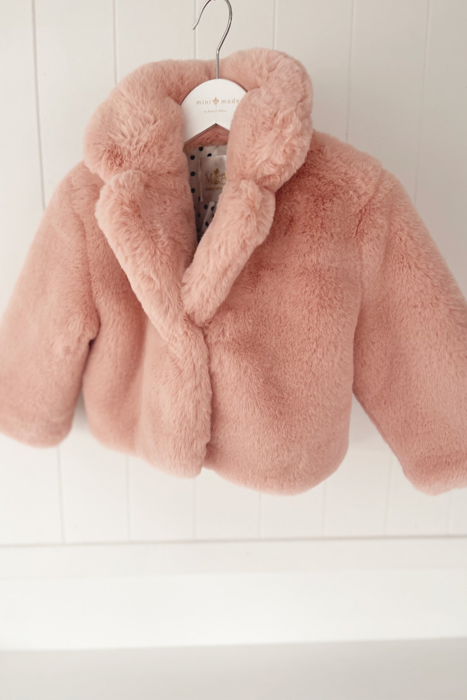 Mini Astrid Faux Coat in Petal - Mode & Affaire