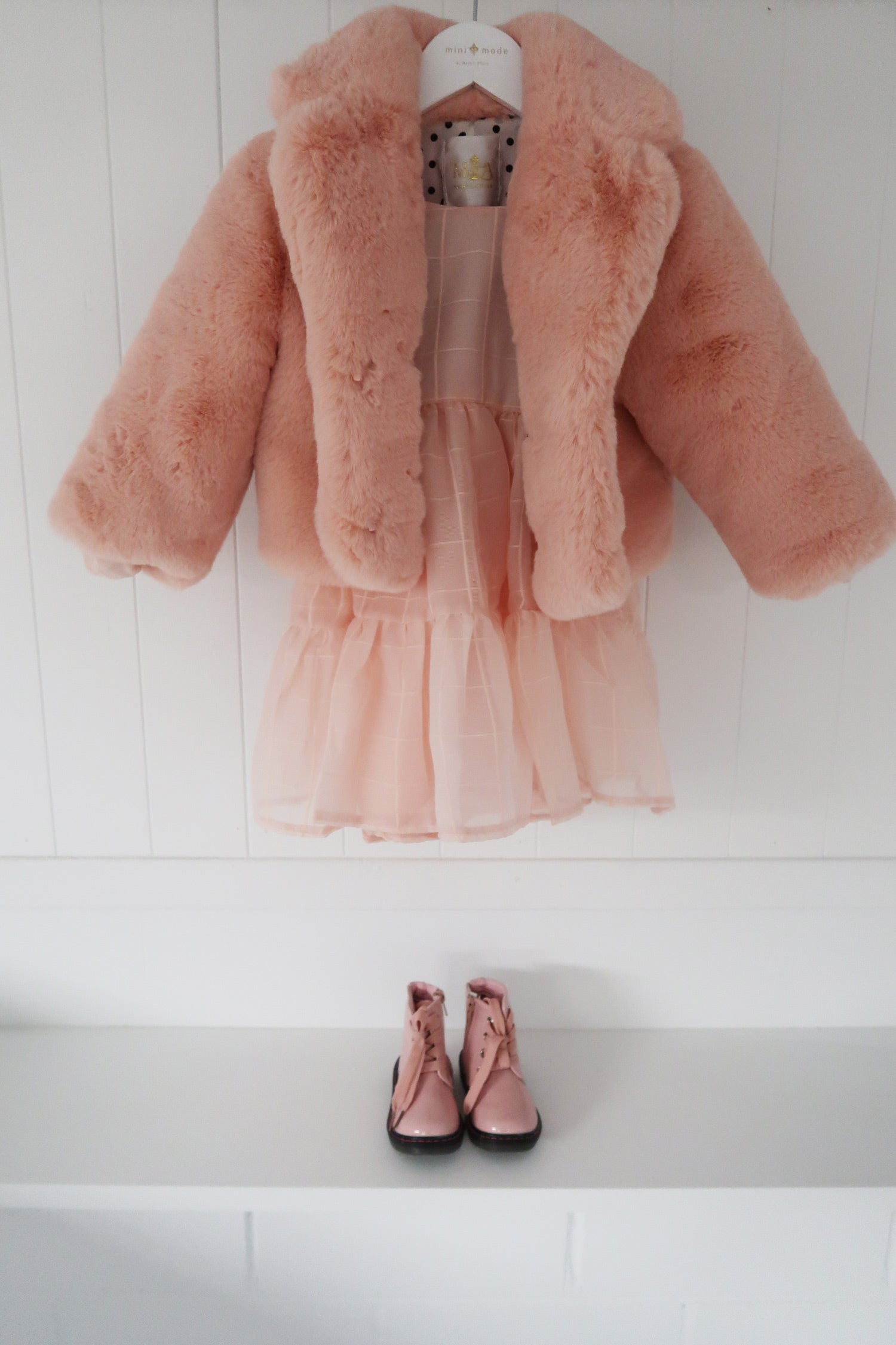 Mini Astrid Faux Coat in Petal - Mode & Affaire